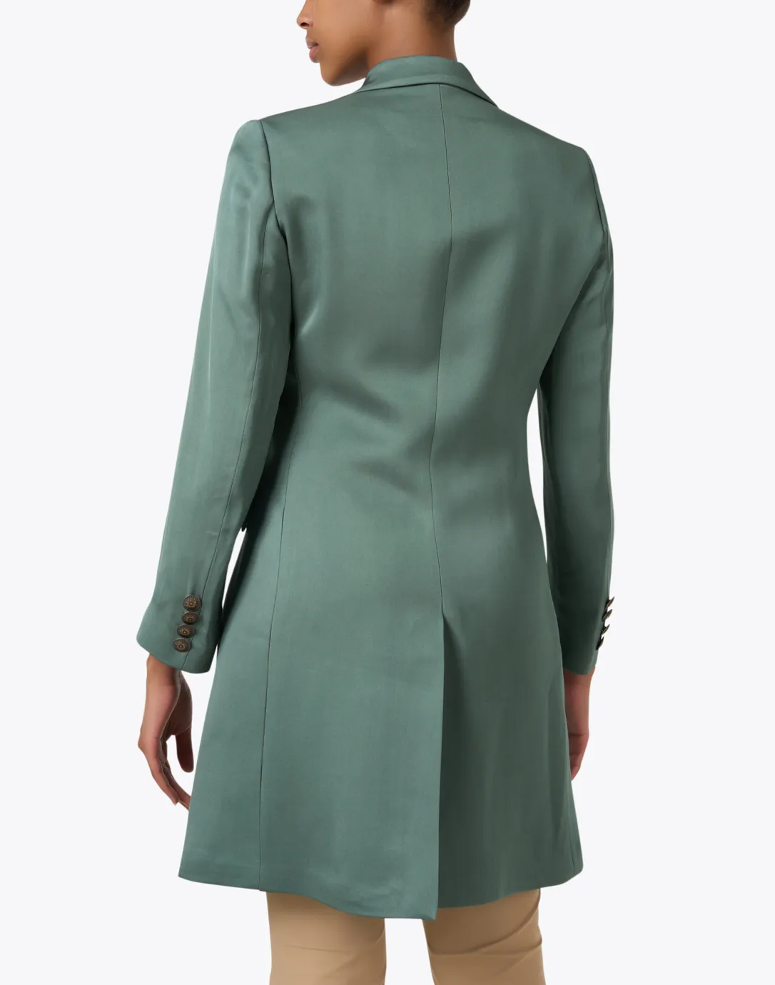 Teal Blue Classic Short Coat