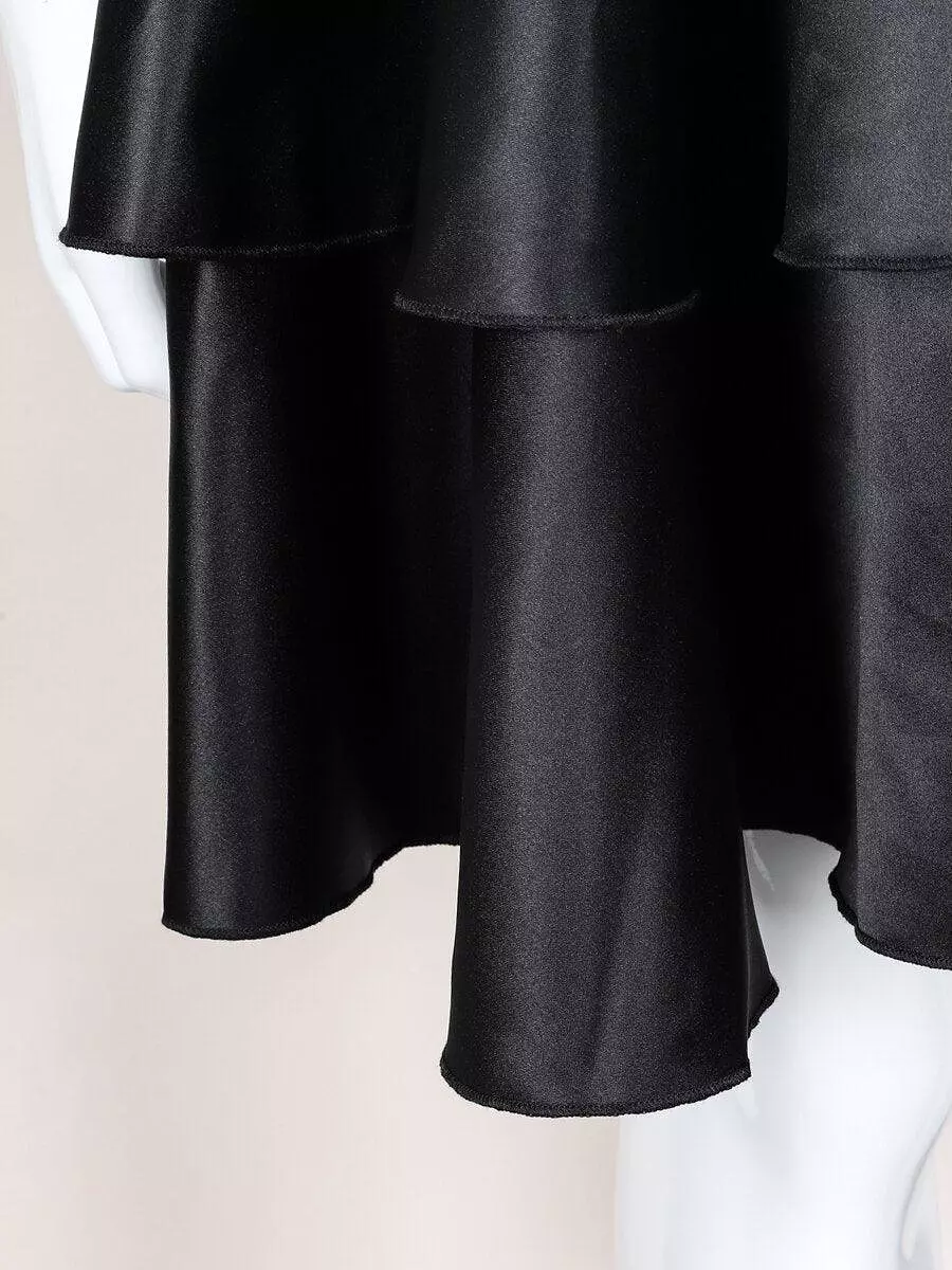 Tiered Black Plus Size Party Dress