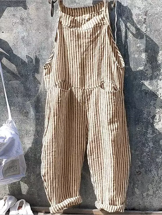 Versatile Backless Jumpsuits with Plaid and Lattice Patterns for Women