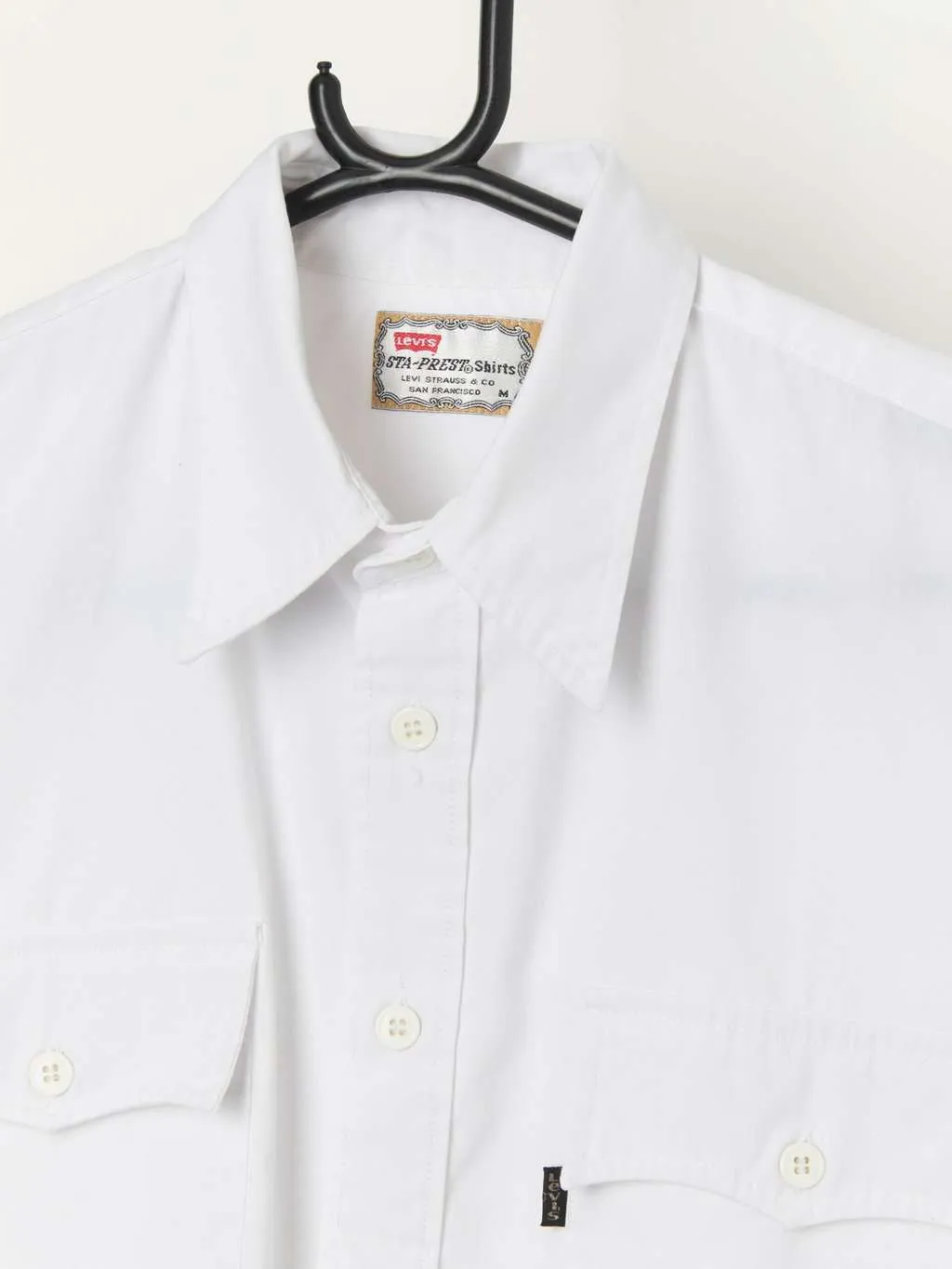 Vintage Levis Sta-Prest shirt in white – Medium