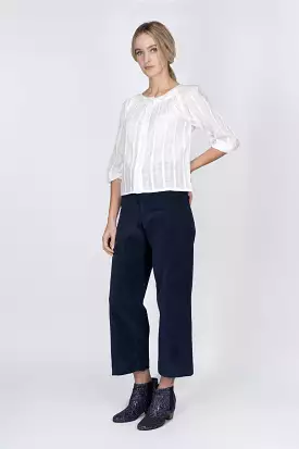 White EVE cotton-jacquard shirt