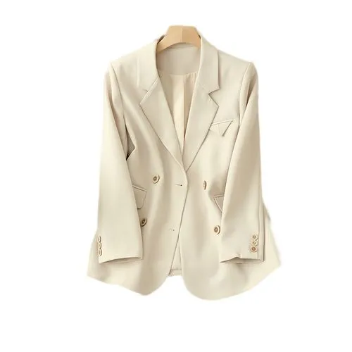 Women's Coat Long Sleeve Blazers Pocket Casual Classic Style Solid Color