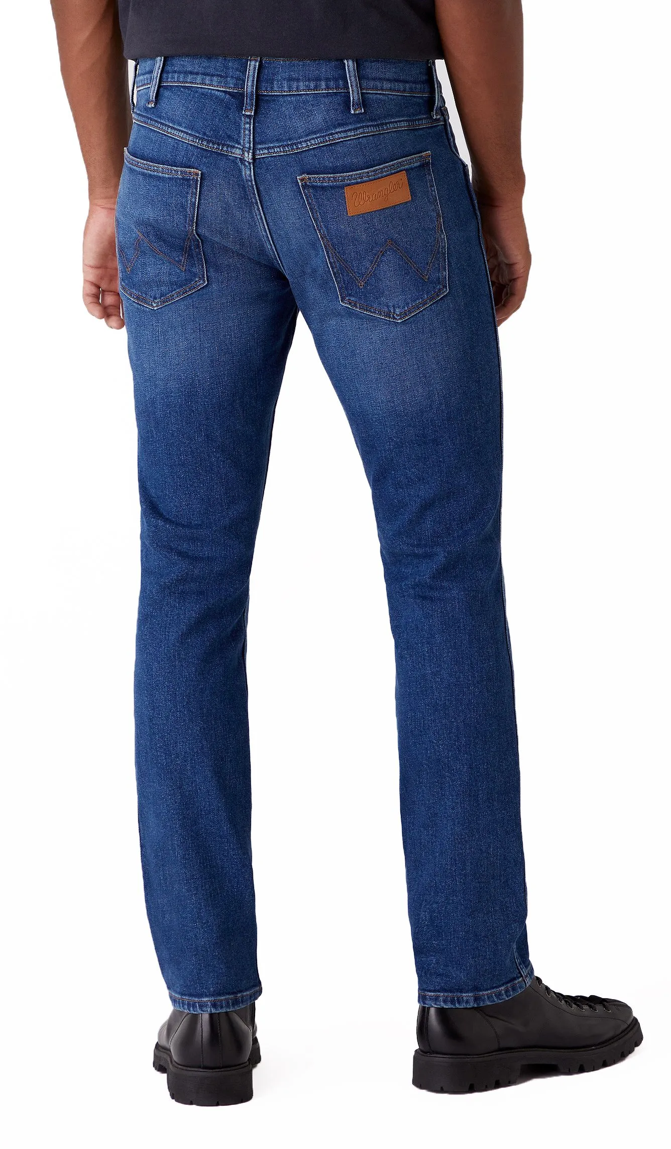 Wrangler Greensboro Modern Straight Denim Jeans Hard Edge