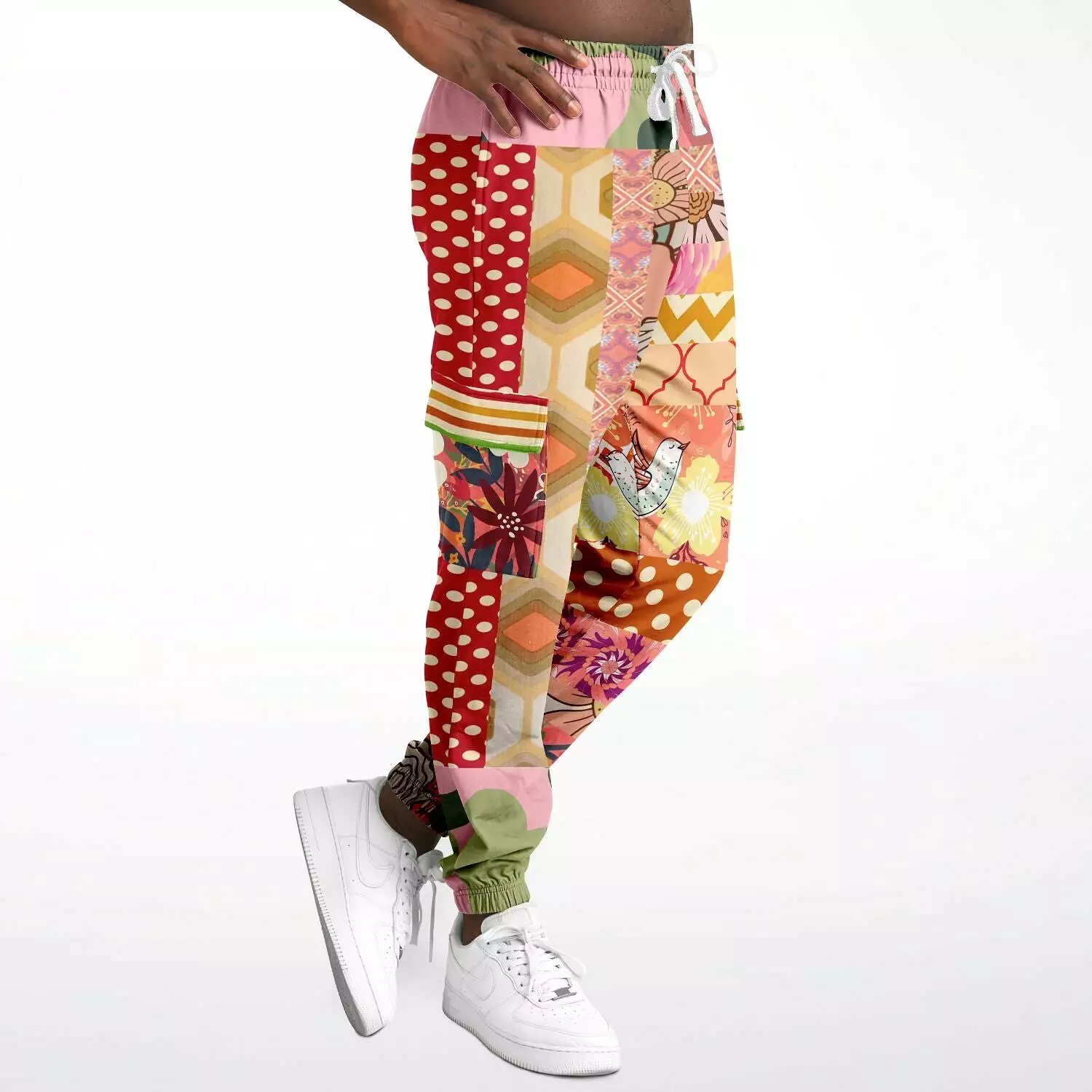 Yogananda Floral Patchwork Unisex Cargo Sweats